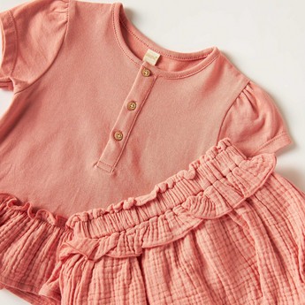 Giggles Ruffle Detail Top and Shorts Set