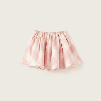 Giggles Checked Skirt with Elasticated Waistband