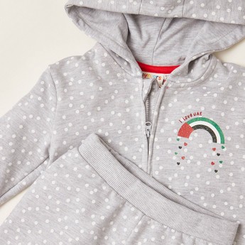 Juniors UAE National Day Print Sweatshirt and Jog Pants Set