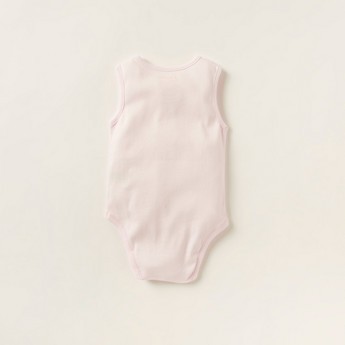 Giggles Applique Detail Sleeveless Bodysuit