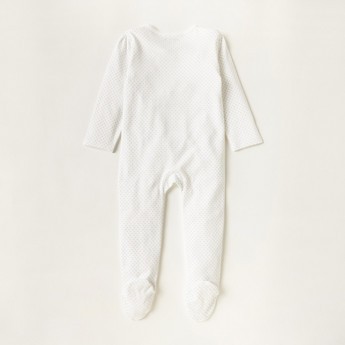 Juniors Printed Closed Feet Sleepsuit with Snap Button Closure