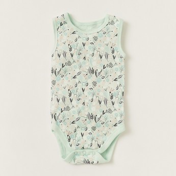 Juniors Printed Sleeveless Bodysuit - Set of 5