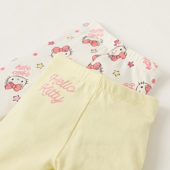 Sanrio Hello Kitty Print Leggings with Elasticated Waist - Set of 2