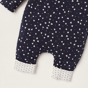 Giggles All-Over Printed Sleepsuit with Long Sleeves