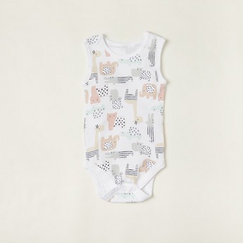 Juniors Printed Sleeveless Bodysuit - Set of 5