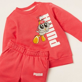 PUMA Printed Sweatshirt with Jog Pants