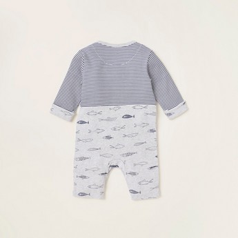 Juniors All-Over Printed Sleepsuit with Long Sleeves