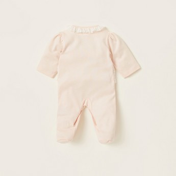 Giggles Textured Sleepsuit with Long Sleeves