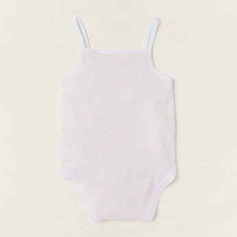 Giggles Printed Bodysuit with Spaghetti Straps