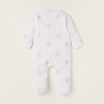 Juniors All-Over Printed Closed Feet Sleepsuit with Long Sleeves