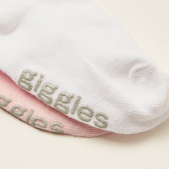 Giggles Embroidered Socks with Ruffles - Set of 2