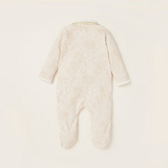 Giggles All-Over Printed Closed Feet Sleepsuit with Long Sleeves