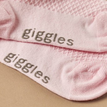 Giggles Embroidered Frill Detail Socks