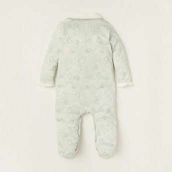 Giggles All-Over Printed Closed Feet Sleepsuit with Long Sleeves