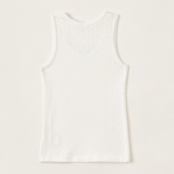 Juniors Eyelet Detail Vest