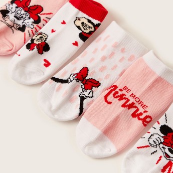 Disney Minnie Mouse Print Socks - Set of 5