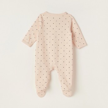 Love Earth Printed Organic Sleepsuit with Long Sleeves