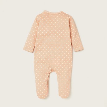 Giggles Printed Sleepsuit with Long Sleeves