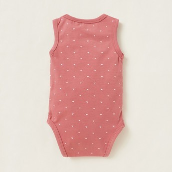 Love Earth Printed Sleeveless Organic Bodysuit