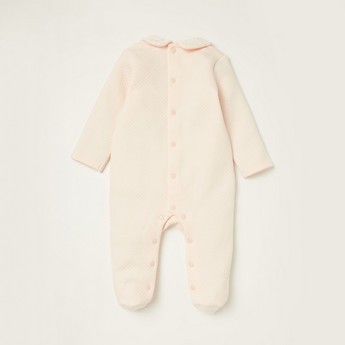 Giggles Textured Closed Feet Sleepsuit