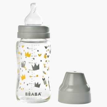 Beaba Printed Wide Neck Feeding Bottle - 240 ml