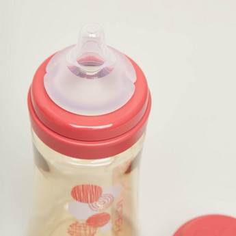 Mother-K Printed Feeding Bottle with Cap - 280 ml