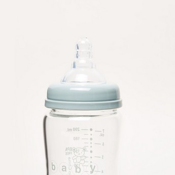 Giggles Printed Glass Feeding Bottle - 200 ml