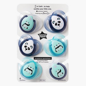 Tommee Tippee CTN 6-Piece Anytime Soother Set - 6-18 months