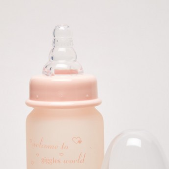 Giggles Printed Glass Feeding Bottle - 50 ml