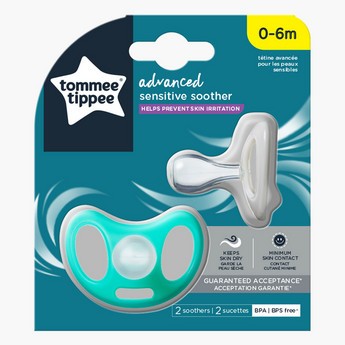 Tommee Tippee Closer To Nature Advanced Sensitive 2-Piece Soother Set - 0-6 Months