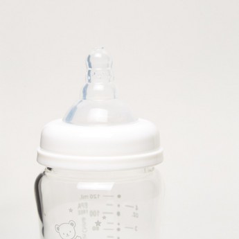 Giggles Printed Glass Feeding Bottle - 120 ml