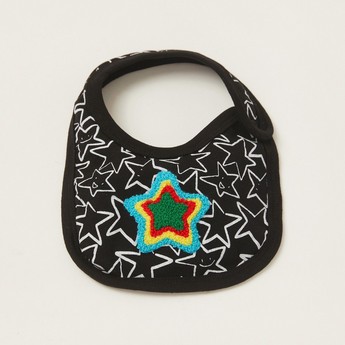 Juniors Embroidered Detail Bib with Press Button Closure