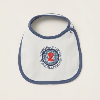 Juniors Embroidered Detail Bib with Press Button Closure