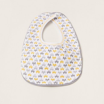 Juniors All-Over Printed Bib with Press Button Closure