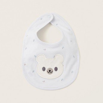 Juniors Applique Detailed Bib with Snap Button Closure