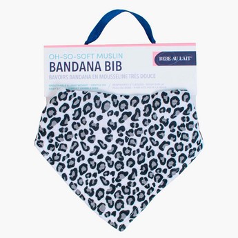 Bebe Au Lait Leopard Print Bamboo Blend Bandana Bib