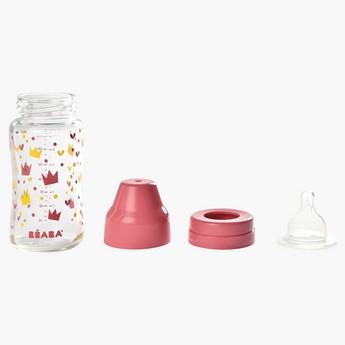 Beaba Printed Wide Neck Feeding Bottle - 240 ml