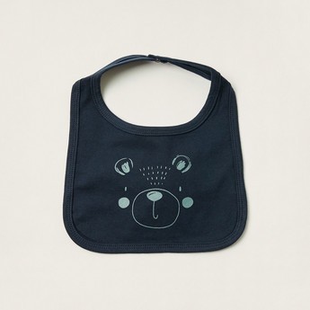 Giggles Printed Bib with Press Button Closure