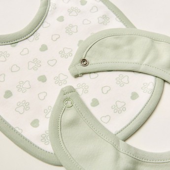 Juniors Printed Bib with Button Closure - Set of 2