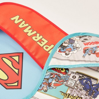 Superman Print Bib with Hook and Loop Closure - Set of 2