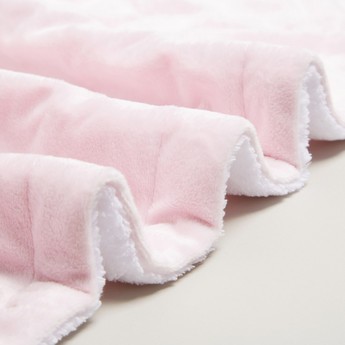 Juniors Suede Pom-Pom Detail Plush Blanket - 76x102 cms