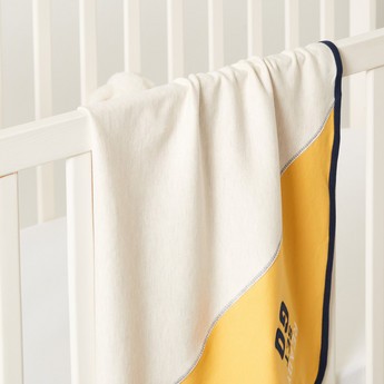 Juniors Embroidered Detail Receiving Blanket with Hood