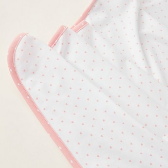 Giggles All-Over Heart Print Receiving Blanket