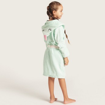 Juniors Hooded Bathrobe with Long Sleeves