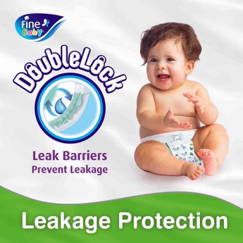 Fine Baby DoubleLock Technology Size 5, 70-Piece Diaper Pack - 11-18 kgs