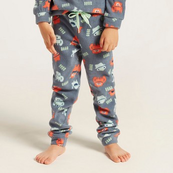 Juniors All-Over Printed Hooded Sweatshirt and Pyjamas Set