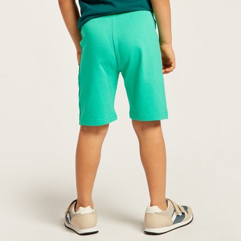 Juniors Solid Shorts with Pockets and Drawstring Closure