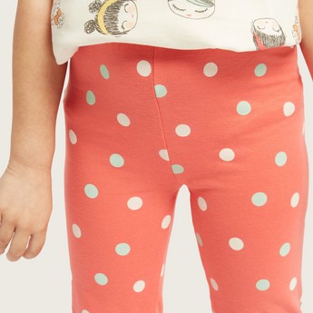 Juniors Printed Leggings with Elasticised Waistband - Set of 2