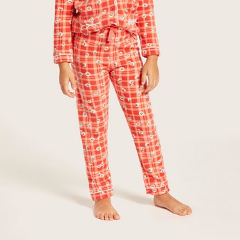 Juniors All-Over Print Shirt and Full Length Pyjama Set