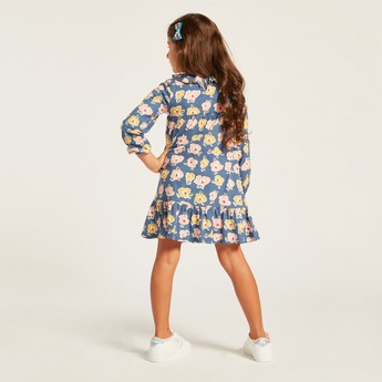 Juniors Printed Knit Dress with Long Sleeves - Set of 3